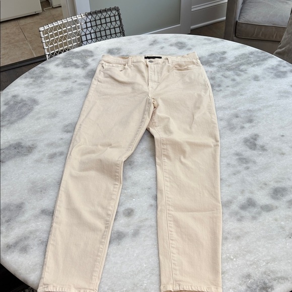 J. Brand Leenah Macadamia High-Rise Ankle Skinny Jean Stretchy IVORY 31 Large - Picture 4 of 5